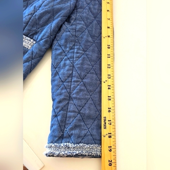 Talbots Fringe Quilted Chambray Jacket Size 4 EUC (Runs small) - Picture 9 of 15